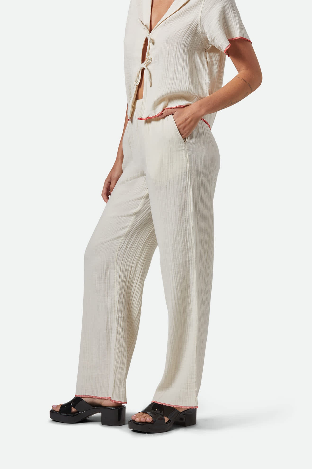 Wandering Hudson Lounge Pant - Off White - Image 5