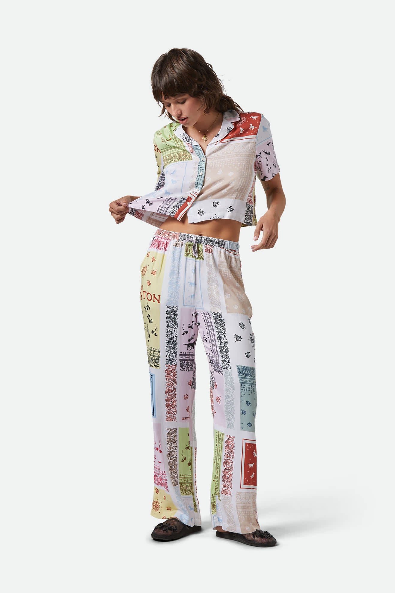 Silky Hudson Lounge Pant - Multi Color Bandana - Image 4